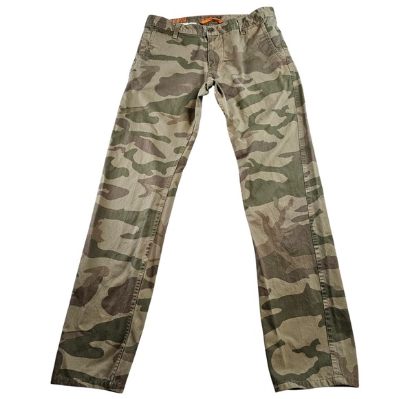Dockers Other - Dockers Alpha Slim Jeans Mens 34x34 Khaki Beige Camo Print Regular Straight Leg